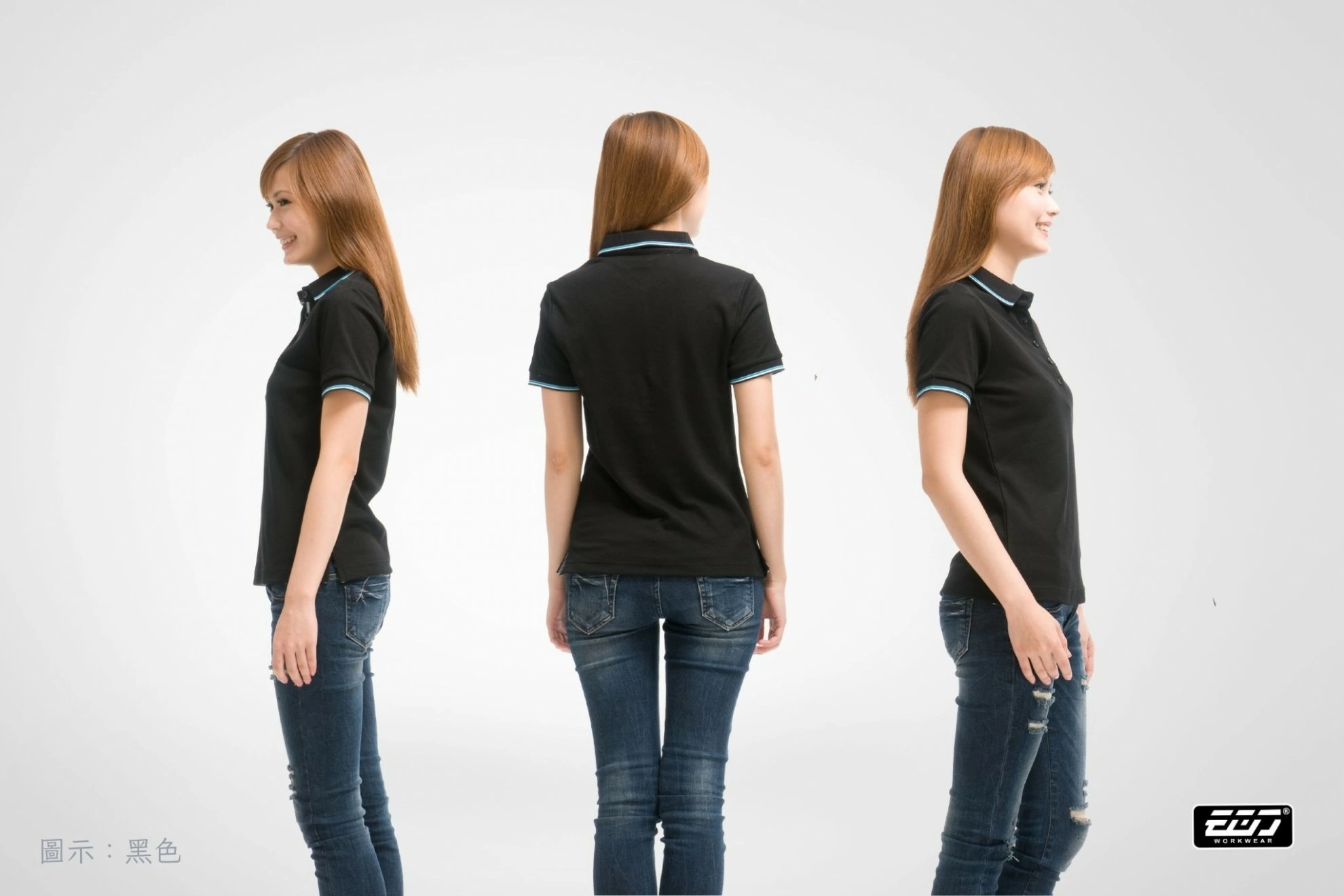 短袖女版小立領POLO衫