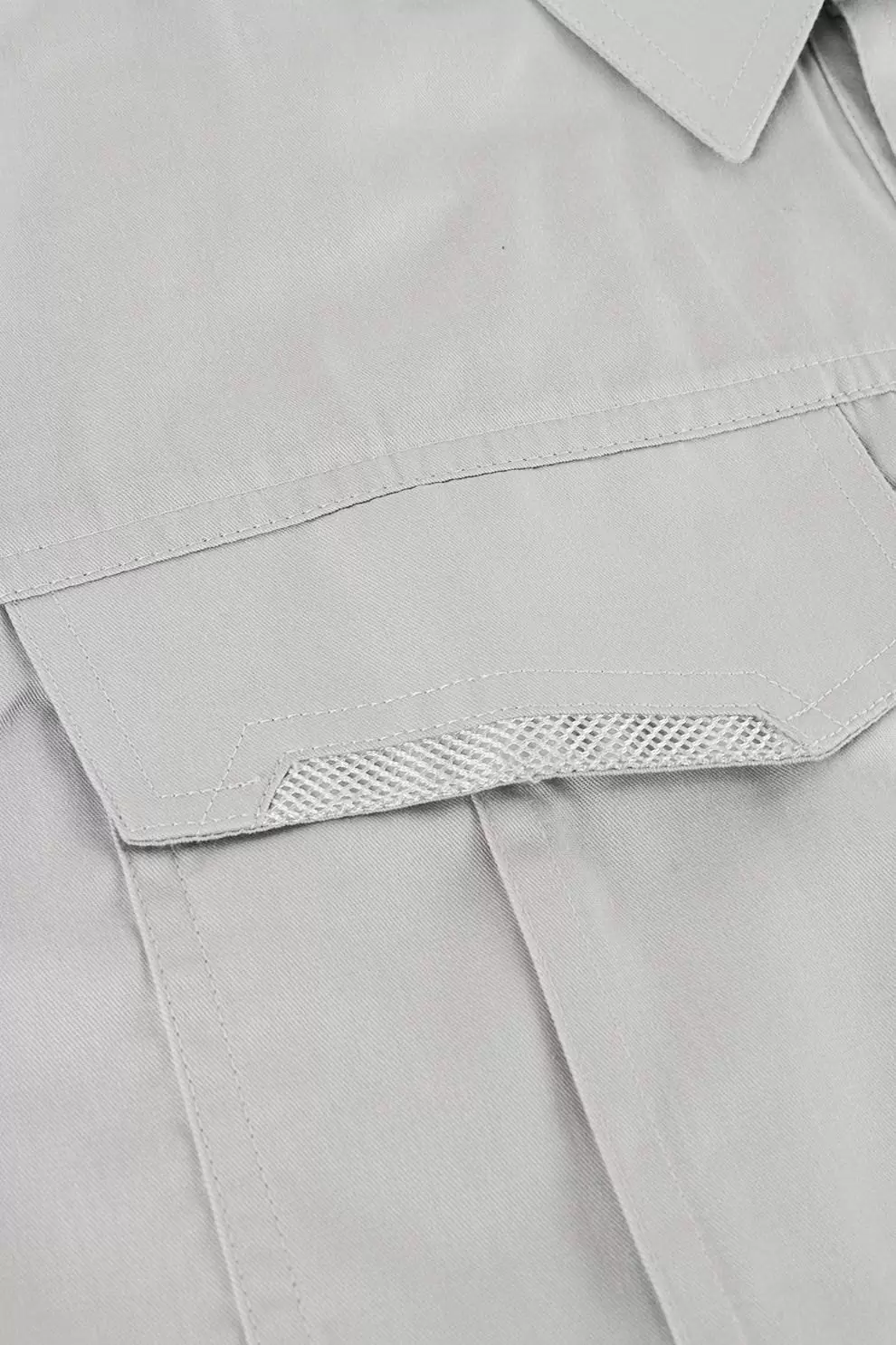 日式反光短袖襯衫-卡其色 日式反光短袖襯衫-卡其色