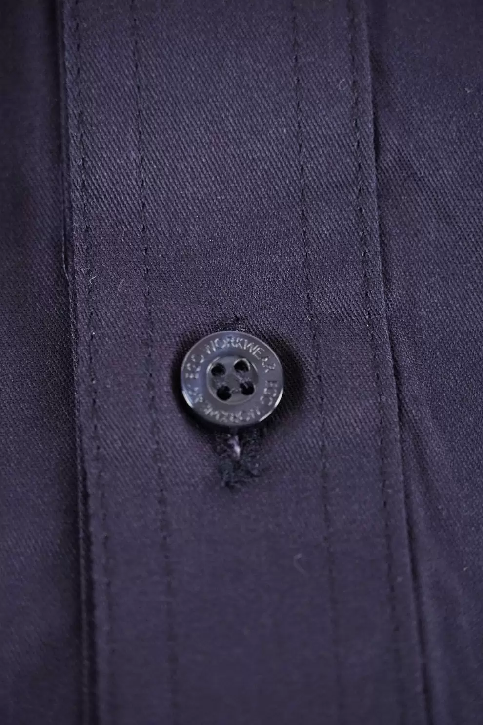 日式反光短袖襯衫-丈青色