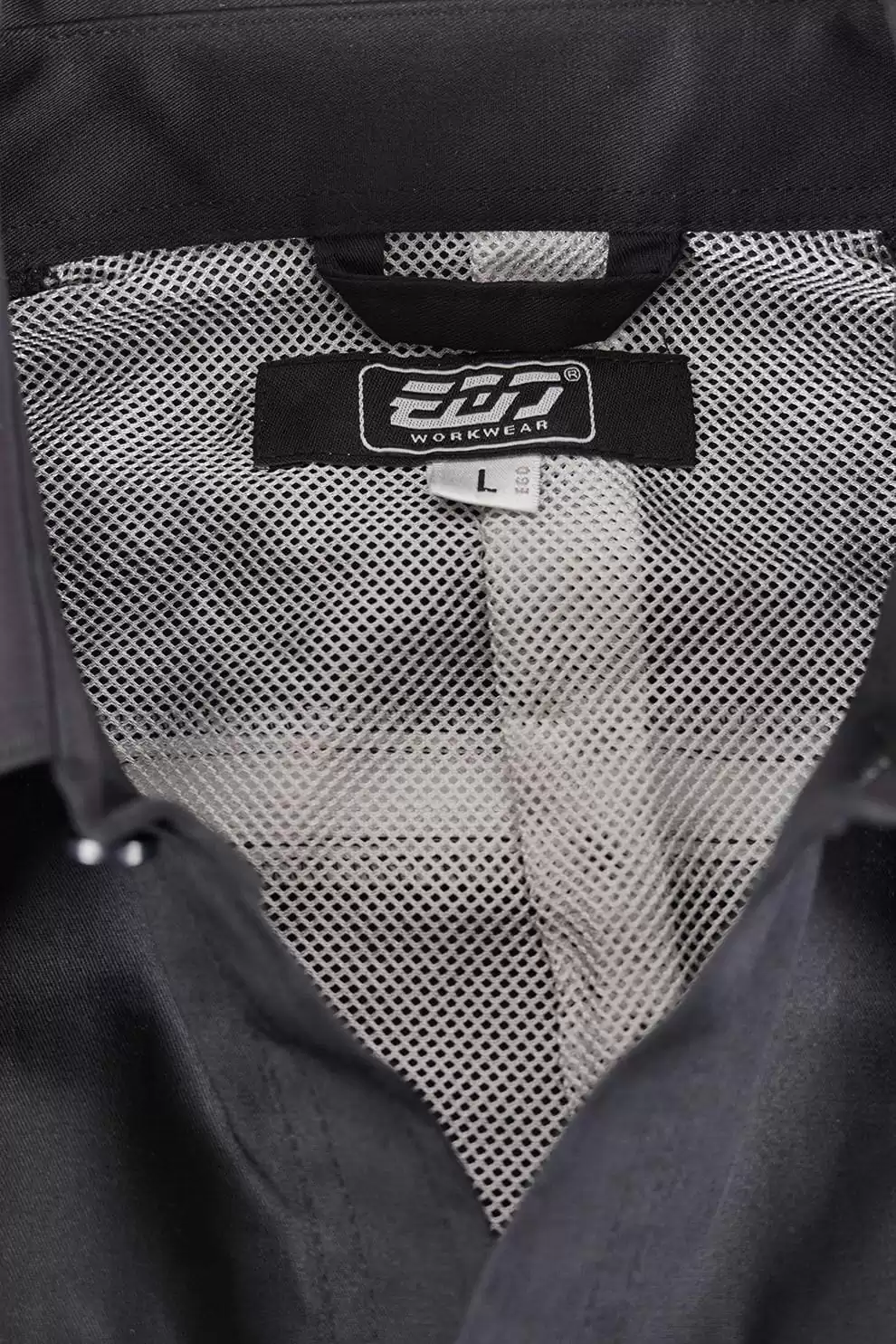 日式反光長袖襯衫-黑色