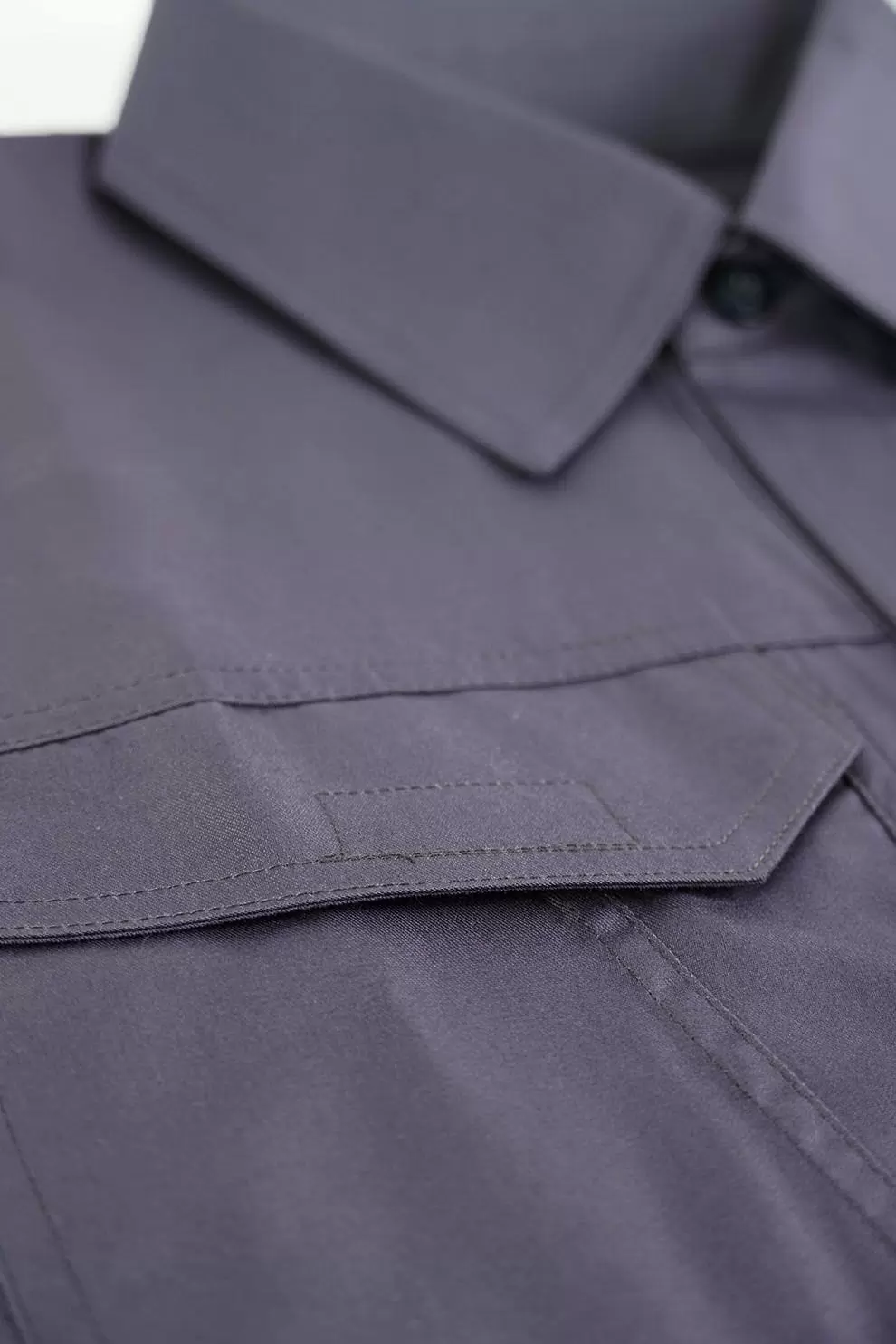 Coolmax短袖工作襯衫-鐵灰