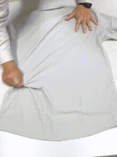 涼感透氣彈力長袖襯衫-淺灰