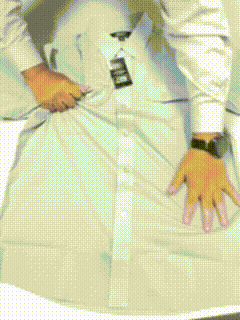 涼感透氣彈力長袖襯衫-淺灰