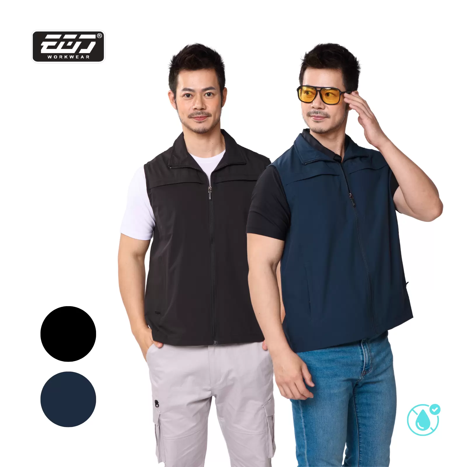 多口袋素面背心