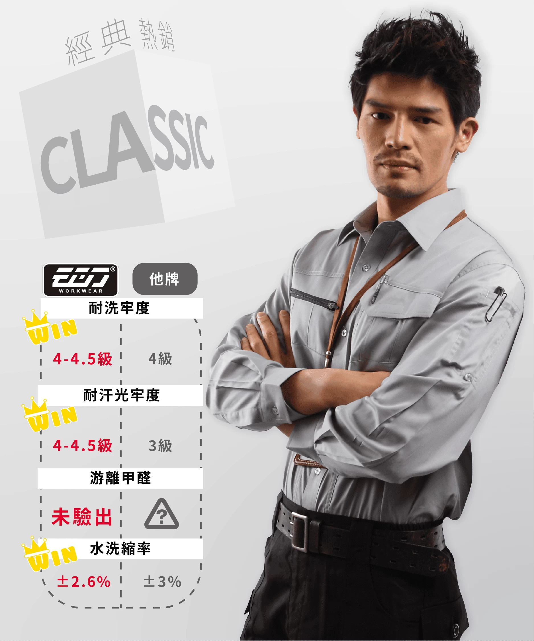 多功能長袖襯衫-中灰