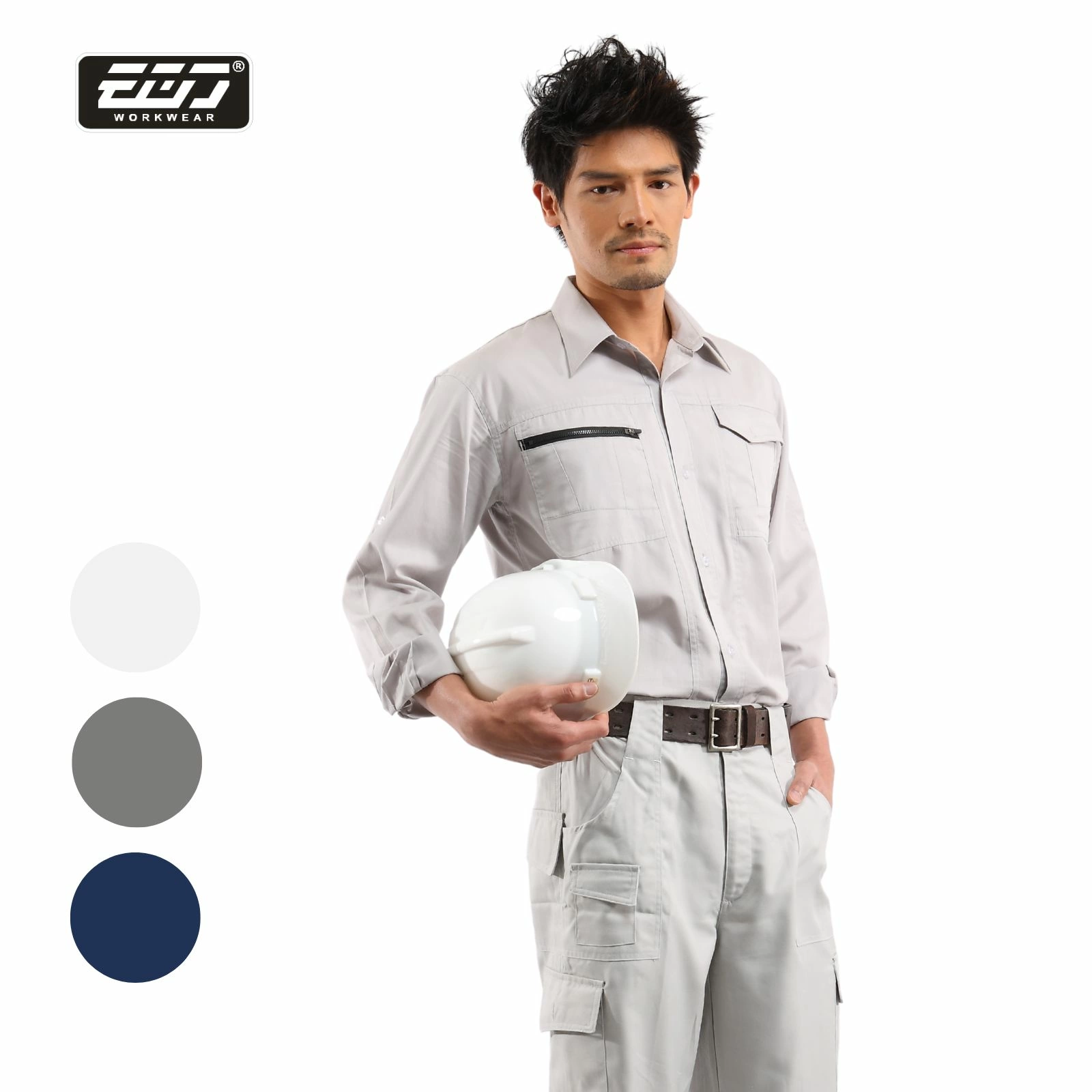 多功能長袖襯衫-卡其