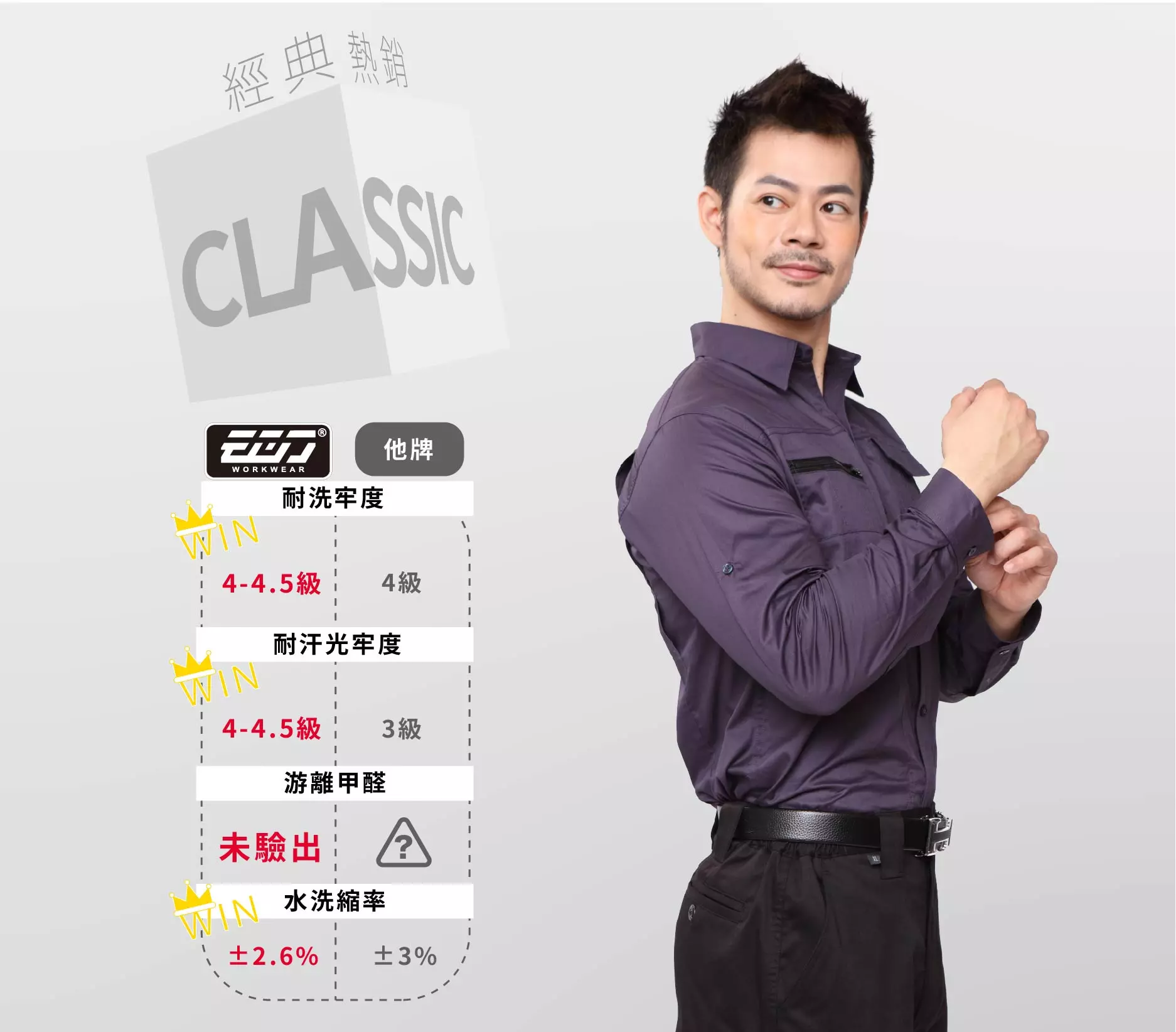 多功能長袖襯衫-深灰藍 多功能長袖襯衫-深灰藍