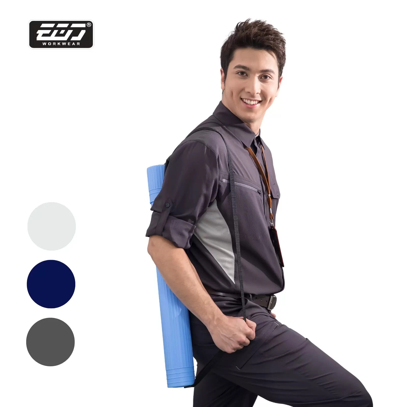 速乾隔熱長襯衫-鐵灰