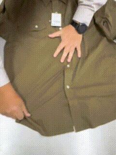 涼感透氣彈力長袖襯衫-褐綠