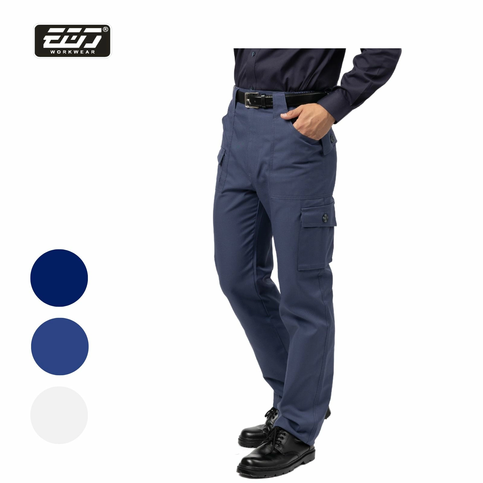 多口袋工作褲-深灰色