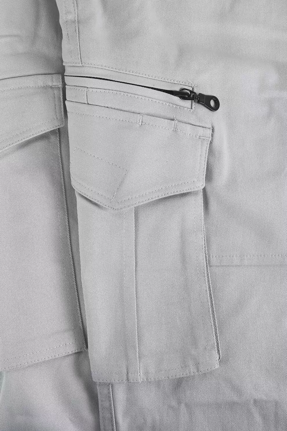 棉彈多口袋工作褲-卡其