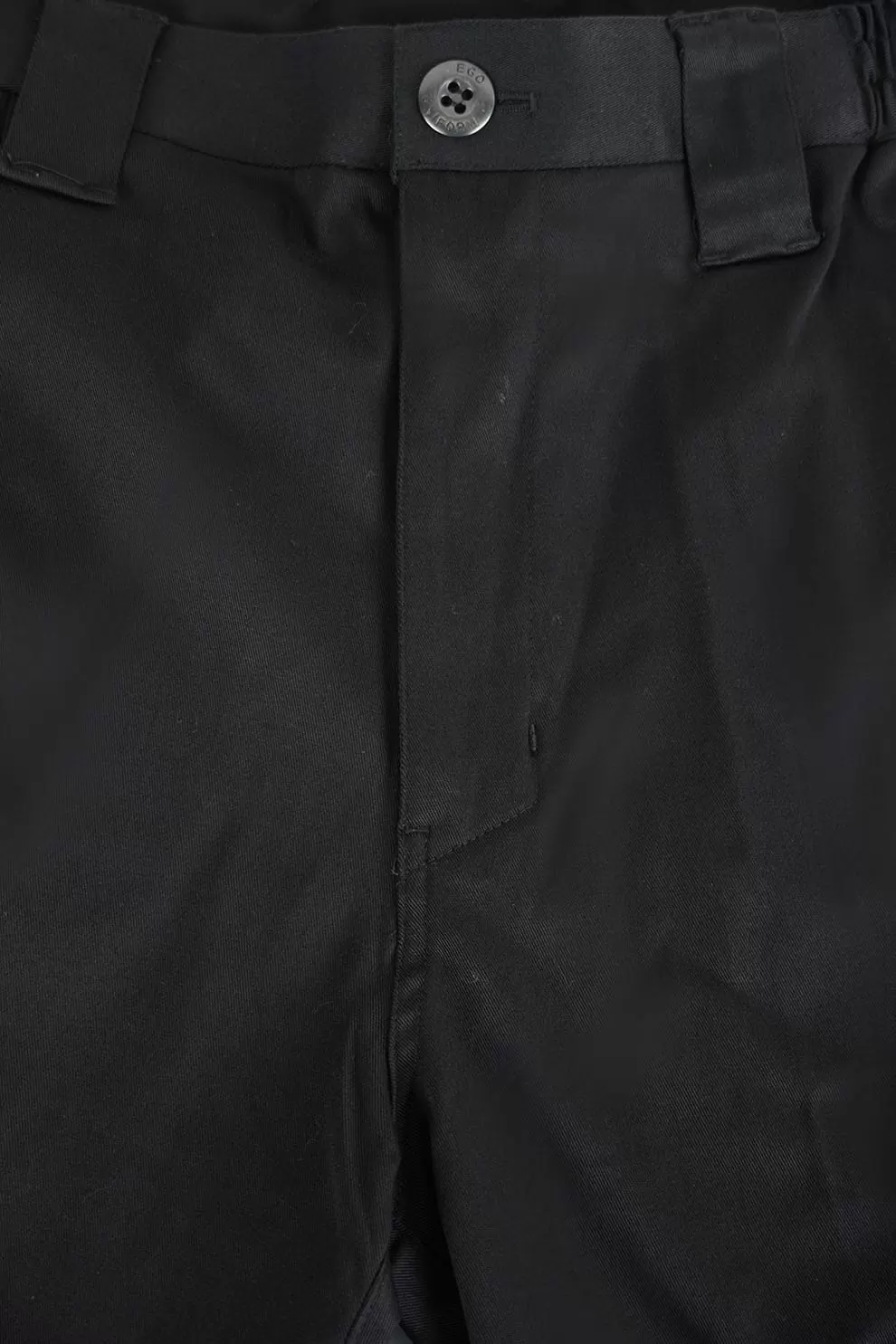 棉彈多口袋工作褲-黑
