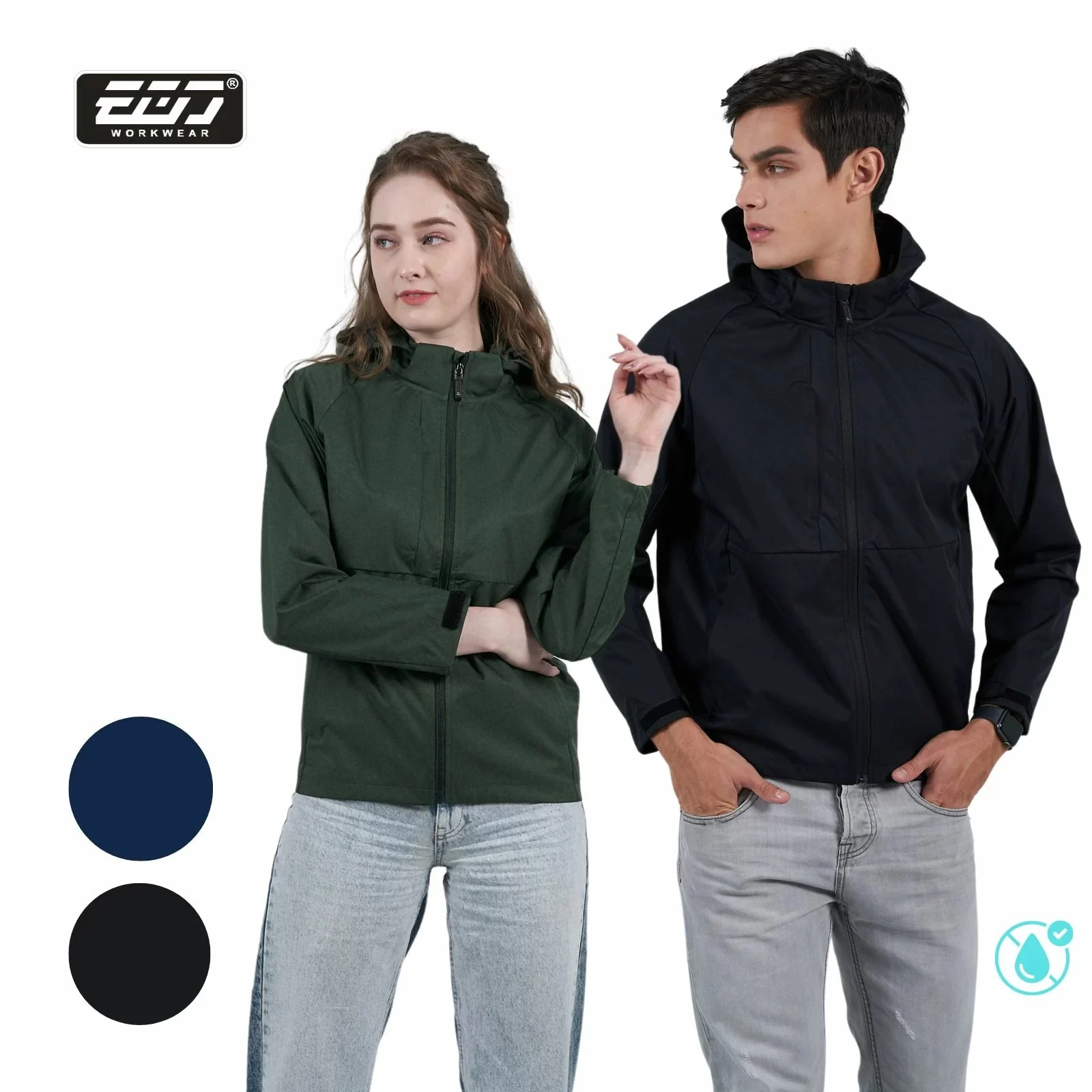 高彈力壓紋膜可拆帽外套