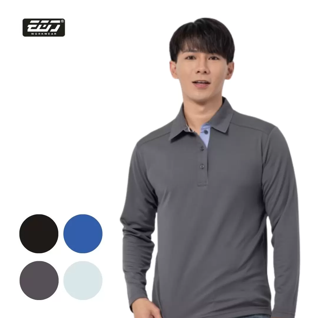 長袖男版吸濕排汗POLO衫