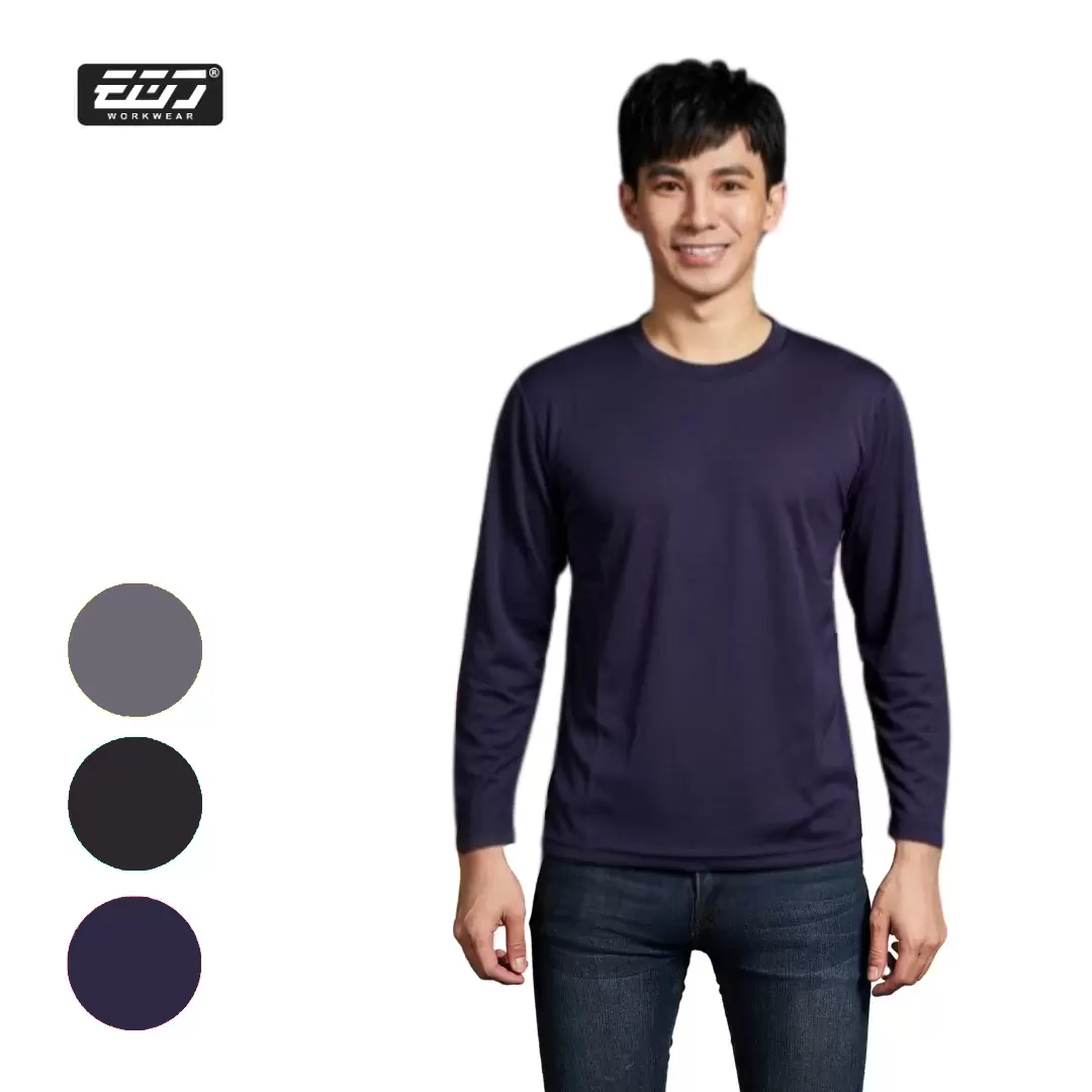 長袖吸濕排汗圓領T