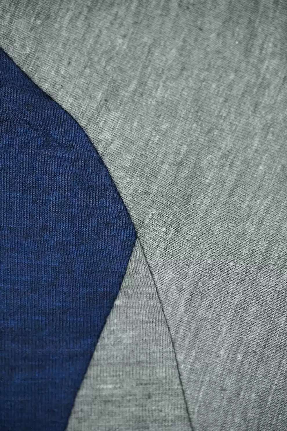 阻燃抗靜電長袖T-深藍配麻花灰