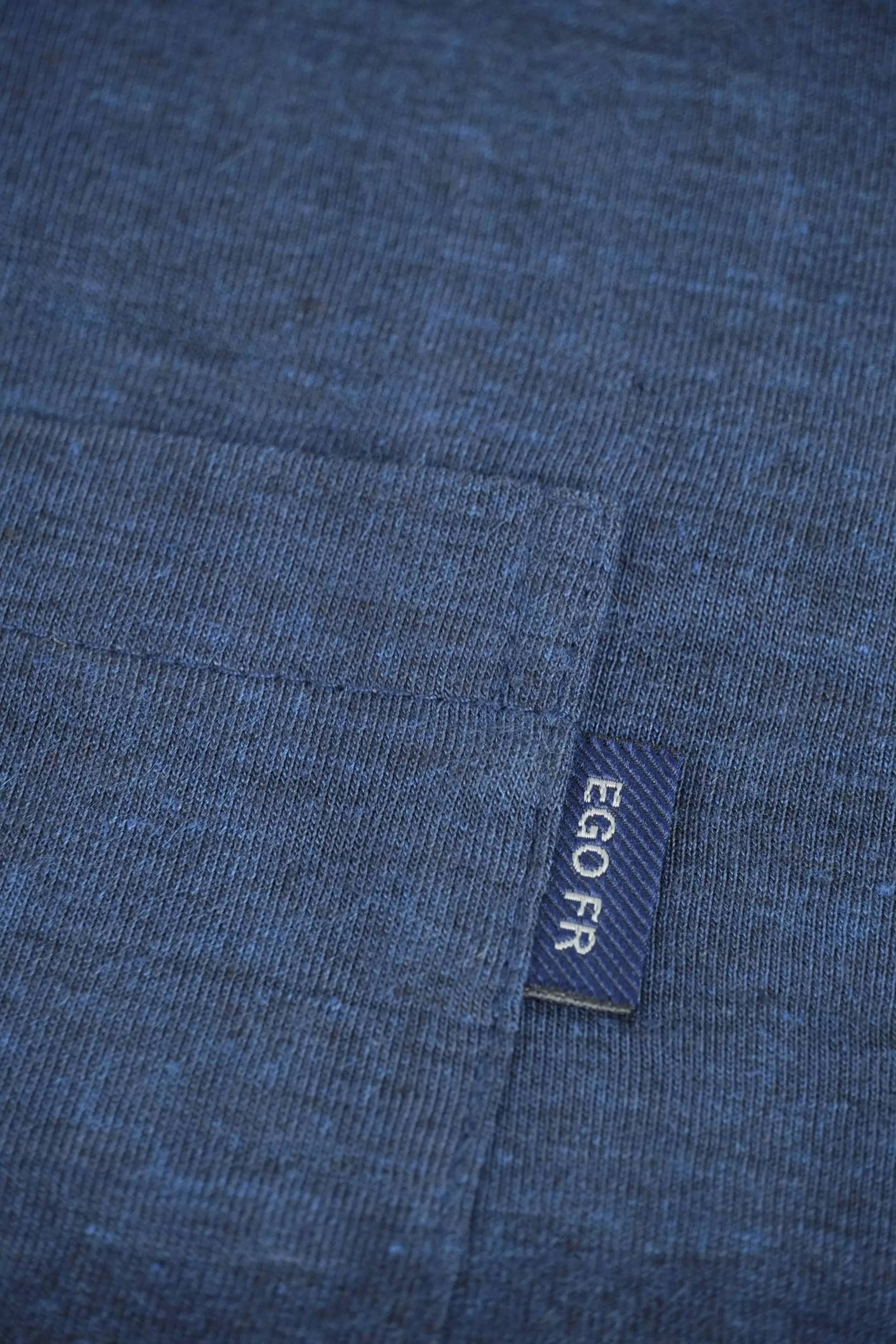 阻燃抗靜電長袖T-深藍配麻花灰