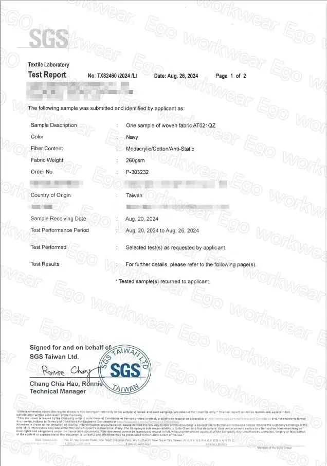 阻燃防熔鐵電弧二級連身服-海軍藍