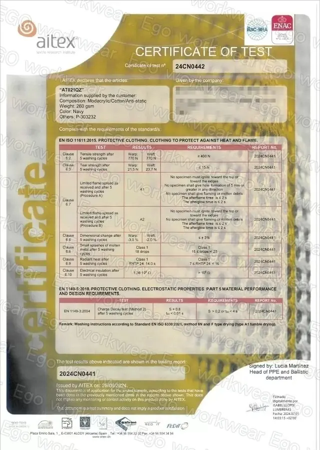 阻燃防熔鐵電弧二級連身服-海軍藍