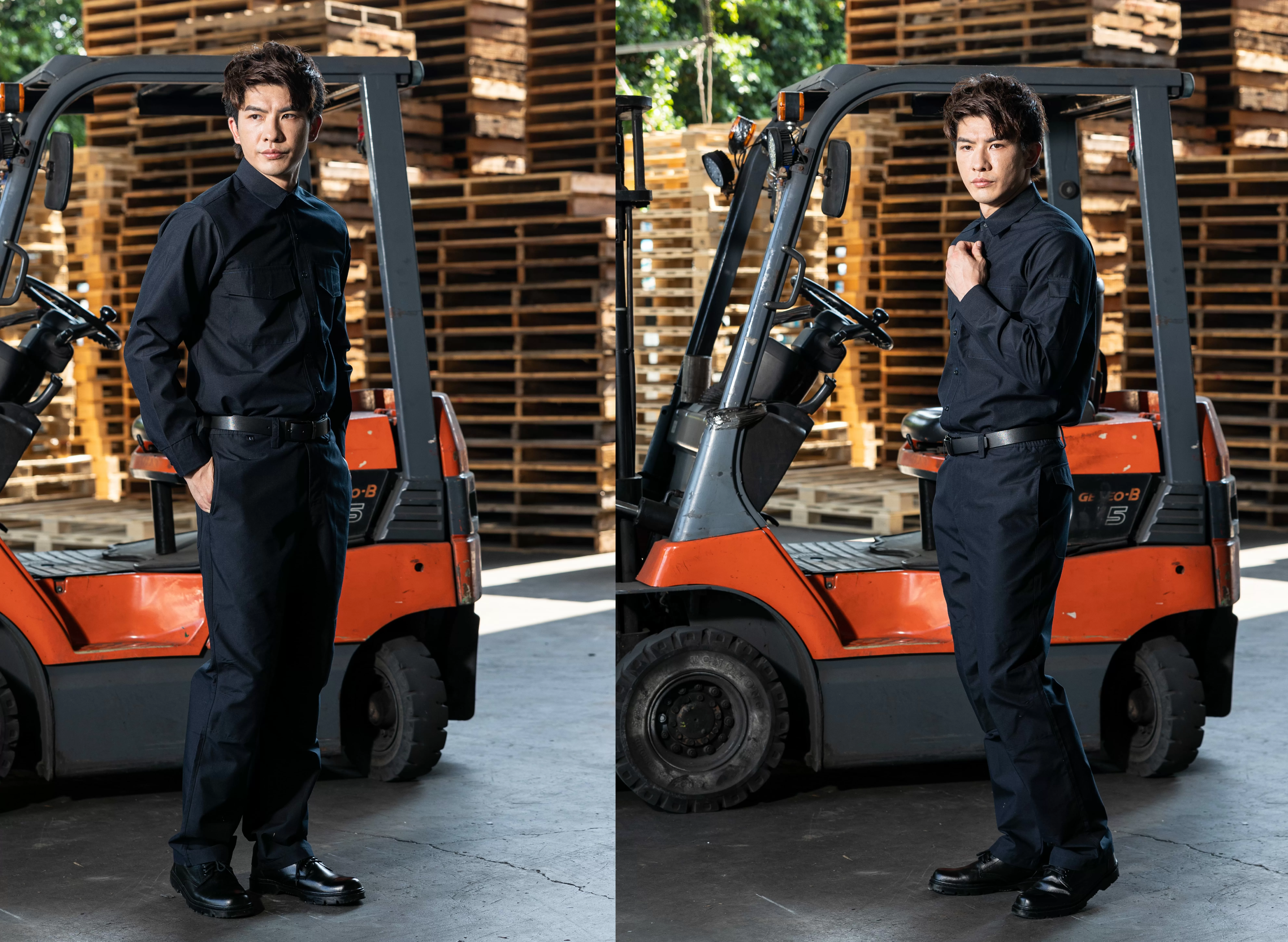 阻燃化學防護長褲-海軍藍