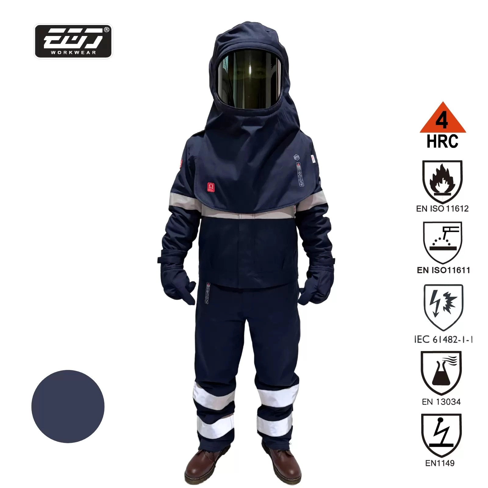 阻燃防熔鐵電弧四級套裝-丈青