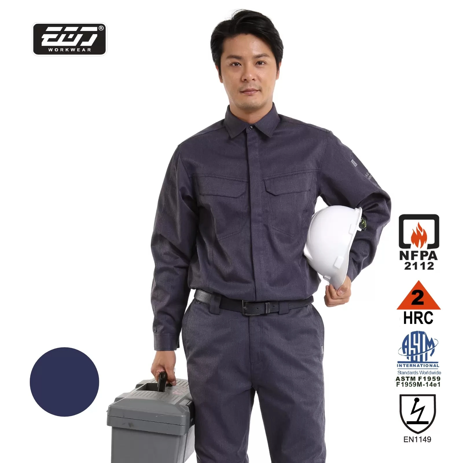 阻燃電弧二級長襯衫-深灰藍