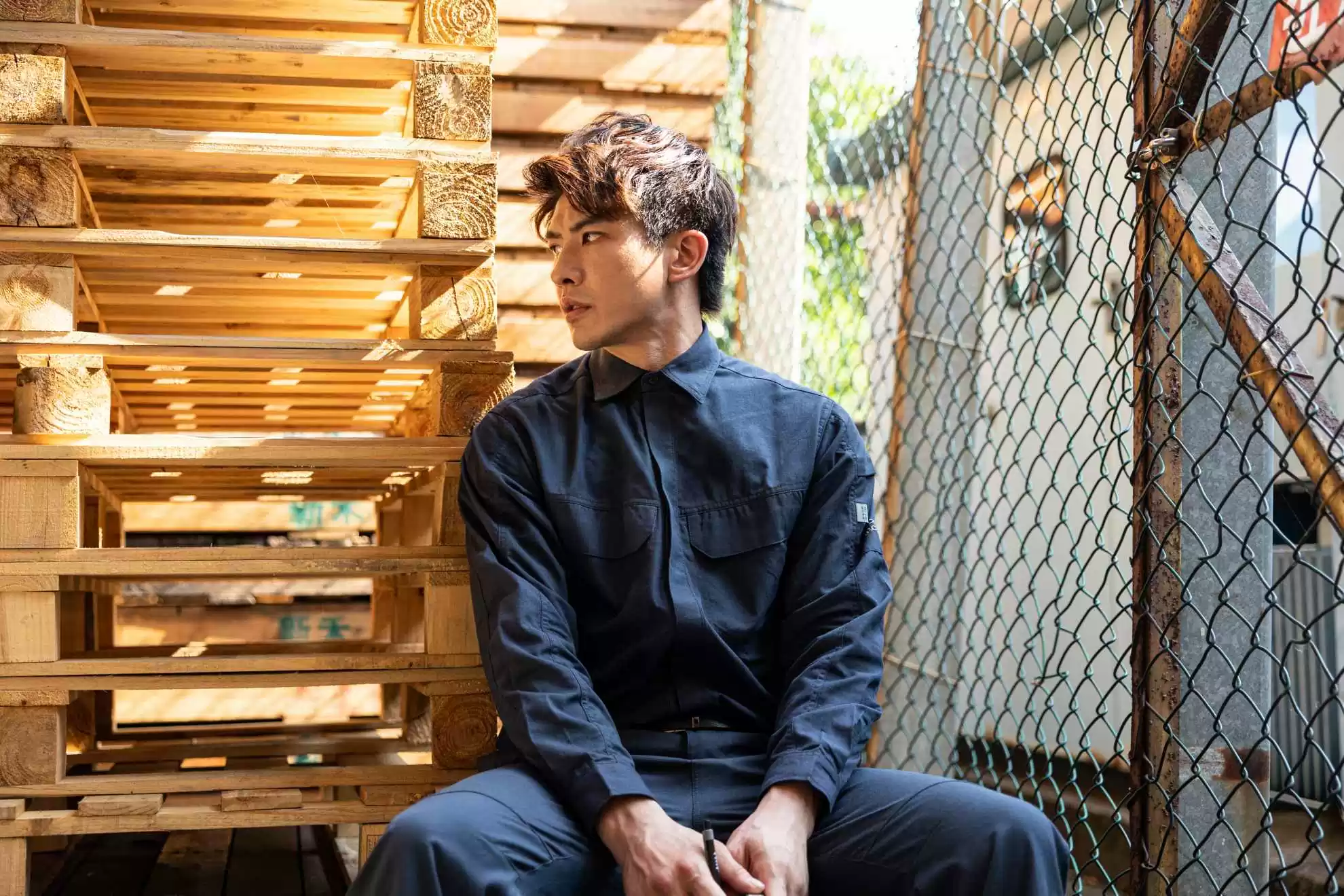 阻燃輕薄型電弧二級長襯衫-靛藍