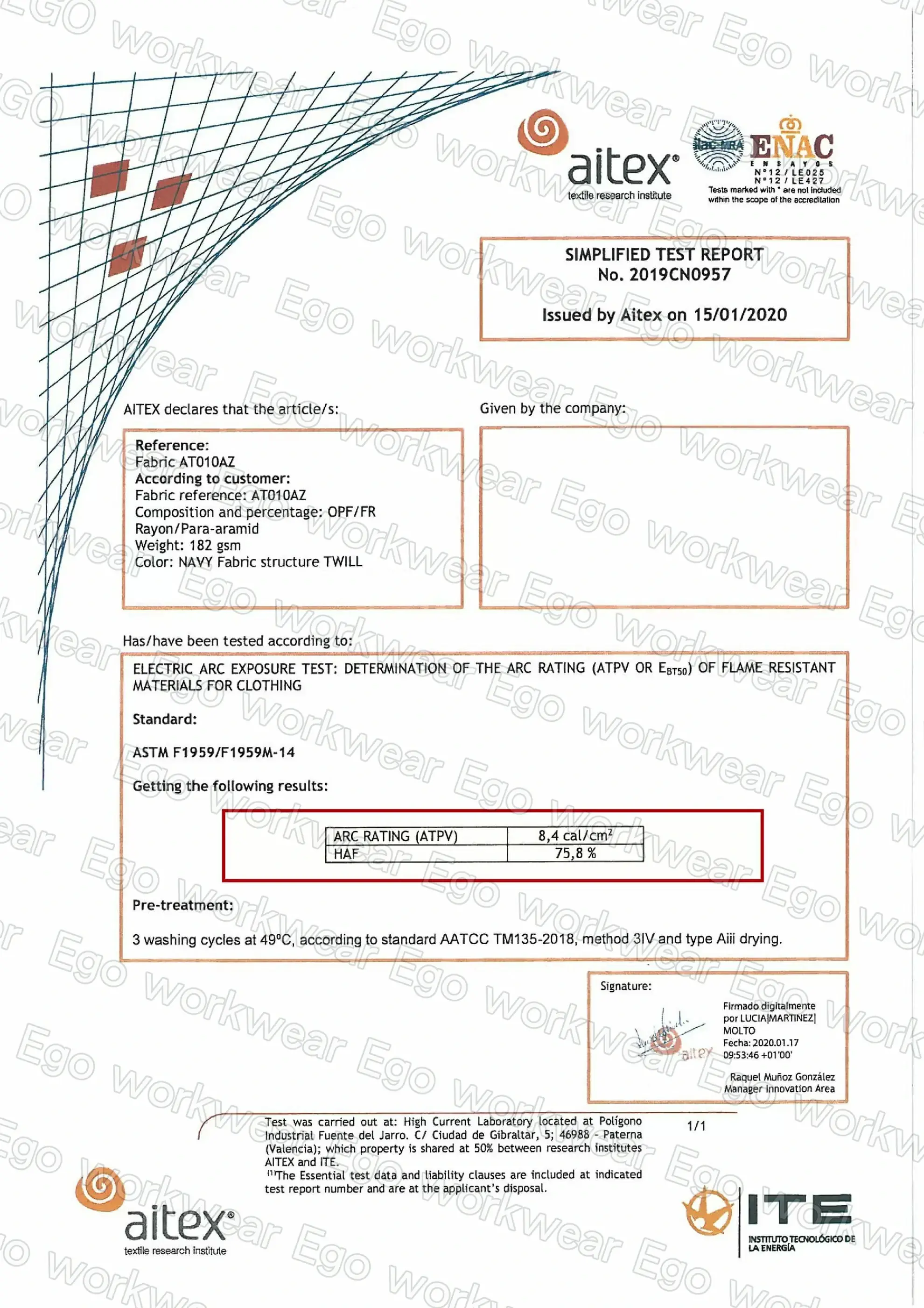 阻燃輕薄型電弧二級長襯衫-靛藍