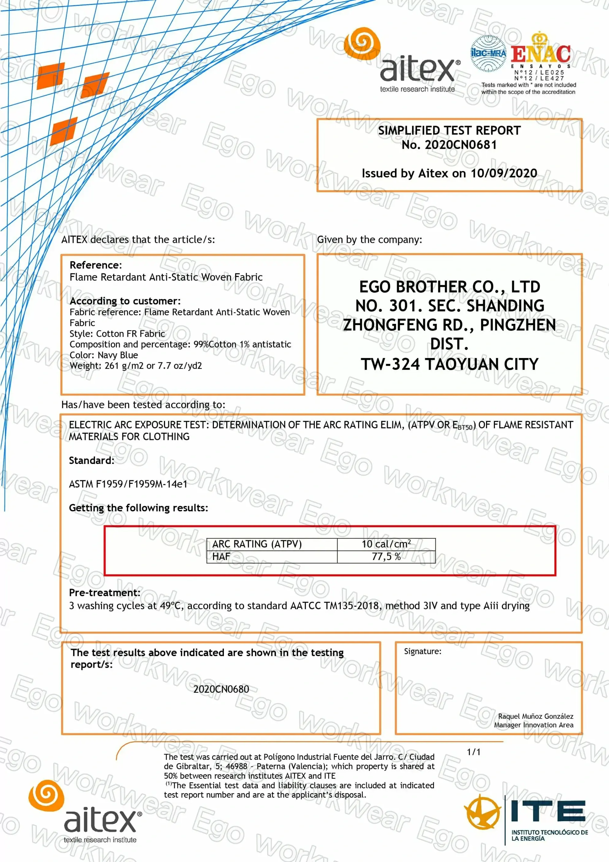 阻燃電弧二級抗靜電單層外套-海軍藍 阻燃電弧二級抗靜電單層外套-海軍藍