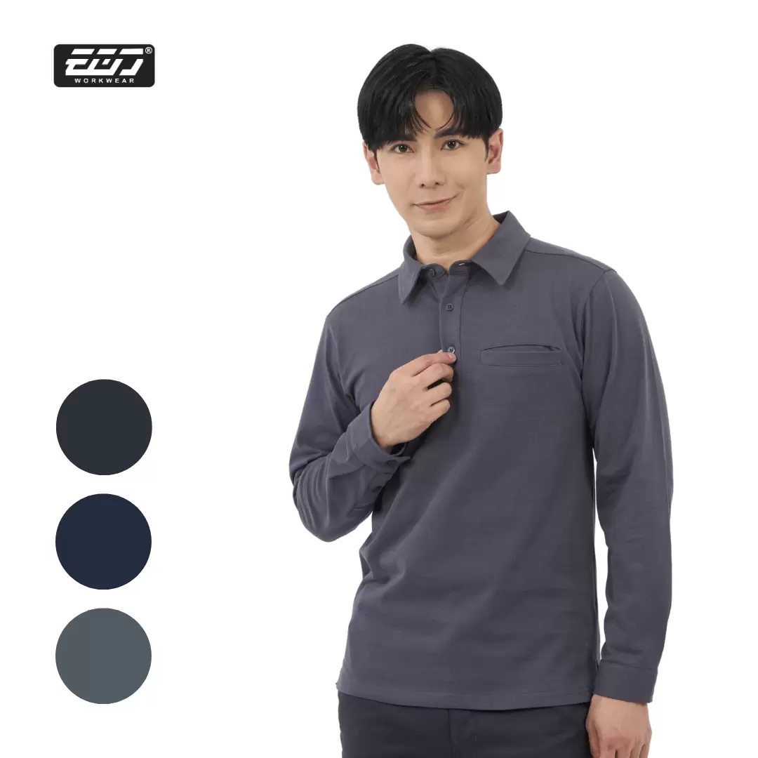 長袖重磅純棉POLO衫