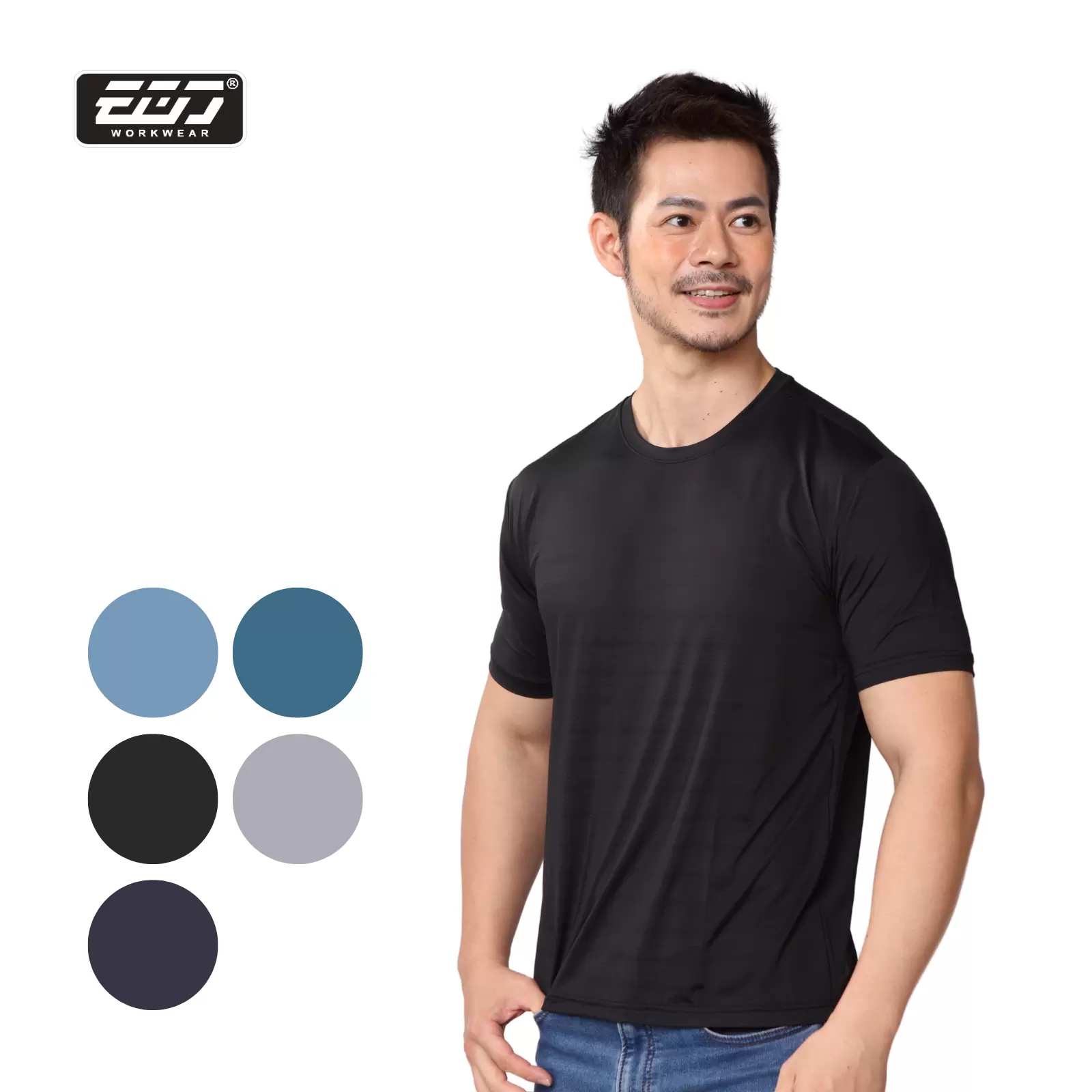 短袖冰絲透氣圓領衫